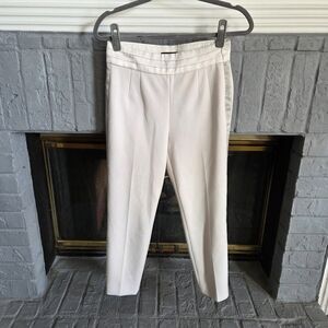 J.Crew Martie Tuxedo Pants in Seasonless Stretch Size 2 Ivory/White. H2752
